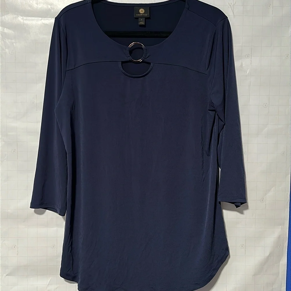 Women size L 3/4 sleeve JM collection soft stretchy fabric